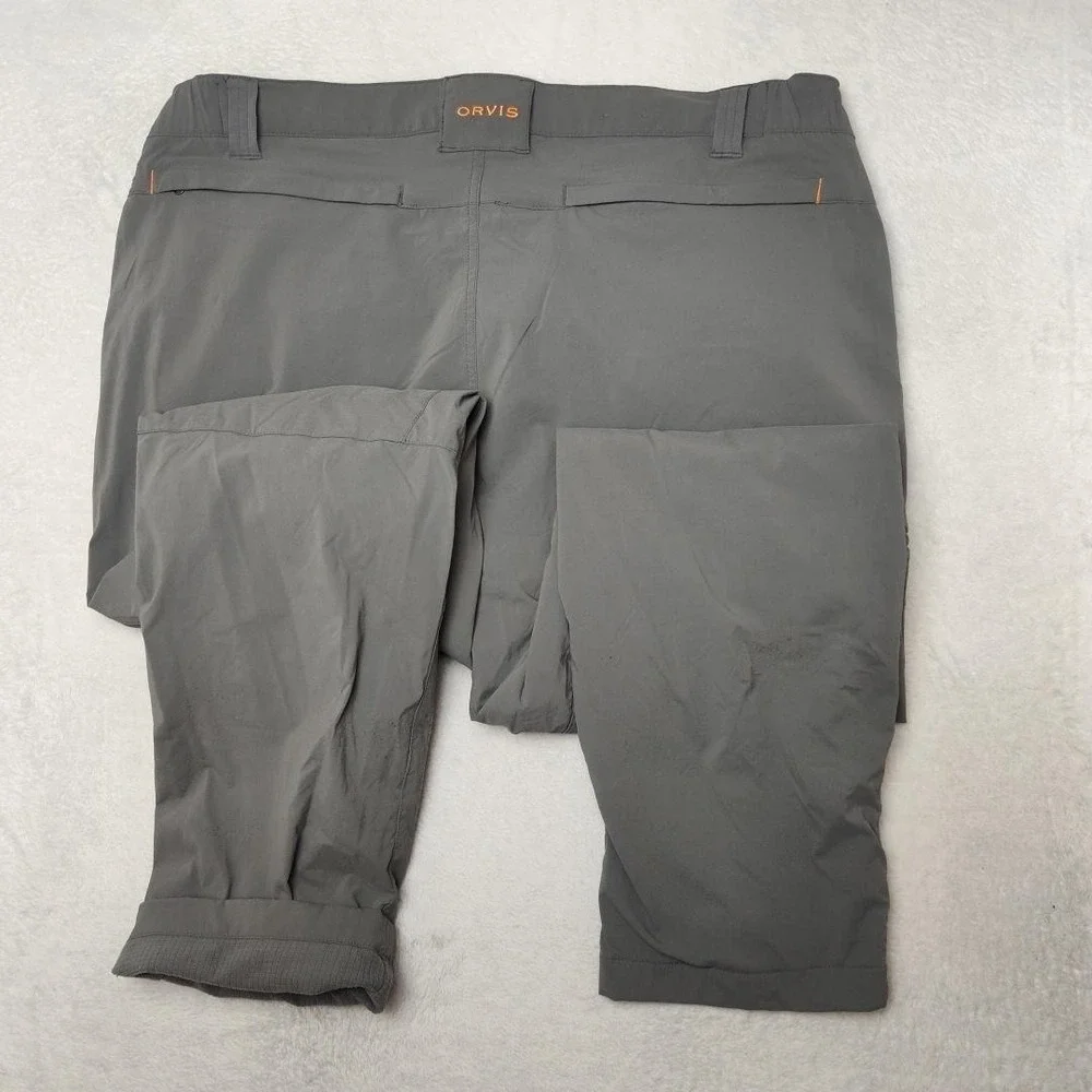 Orvis Pants Mens XL 38x32 Gray Fleece Lined Outdoor Hiking Travel Winter Work‎